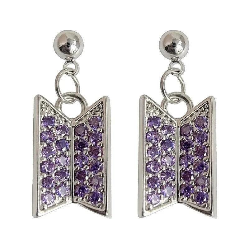 Moment of Light Logo Earrings - BTS x STONEHENgE Official Silver 925