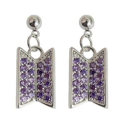 Moment of Light Logo Earrings - BTS x STONEHENgE Official Silver 925