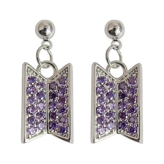 Moment of Light Logo Earrings - BTS x STONEHENgE Official Silver 925