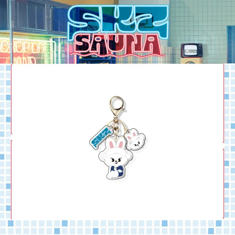 SKZOO Sauna Pop-Up Acrylic Bag Charm Keychain - Stray Kids SKZ Keychain