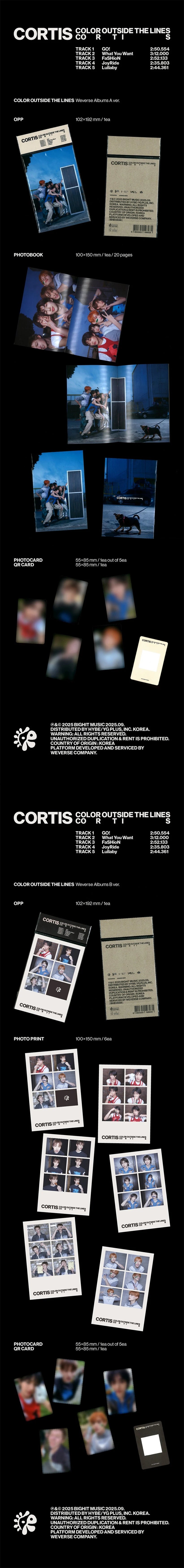 (Weverse POB) CORTIS - The 1st EP COLOR OUTSIDE THE LINES  (Weverse Albums ver.) SET
