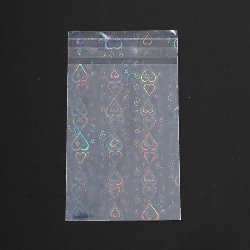 Holographic Kpop Photocard Sleeve close-up - transparent film with laser holographic back