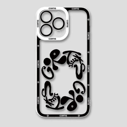 CORTIS clear shockproof phone case, print design 8