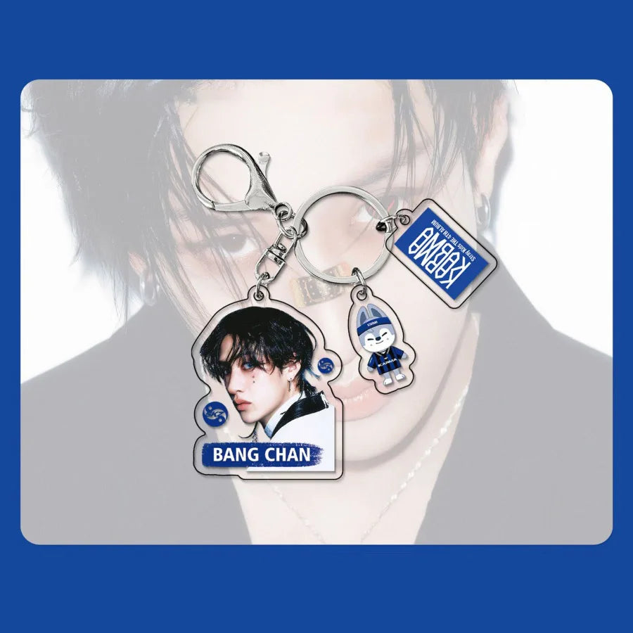 KARMA SKZOO Acrylic Photocard & Charm Keychain Set - Stray Kids SKZ Keyring