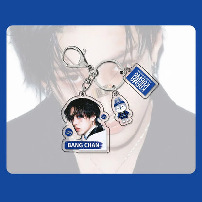 KARMA SKZOO Acrylic Photocard & Charm Keychain Set - Stray Kids SKZ Keyring