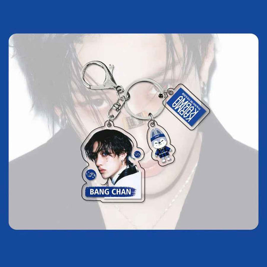 KARMA SKZOO Acrylic Photocard & Charm Keychain Set - Stray Kids SKZ Keyring