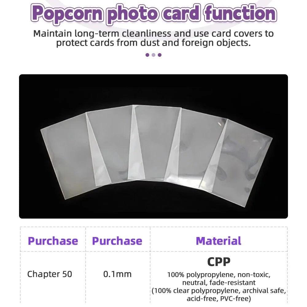 Kpop Photocard Binder Collect Book 50pcs - 56x87mm Card Sleeves Collector Album