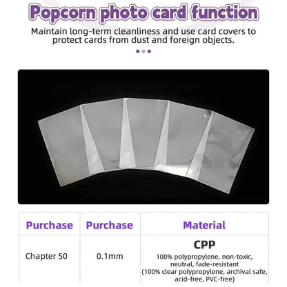 Kpop Photocard Binder Collect Book 50pcs - 56x87mm Card Sleeves Collector Album