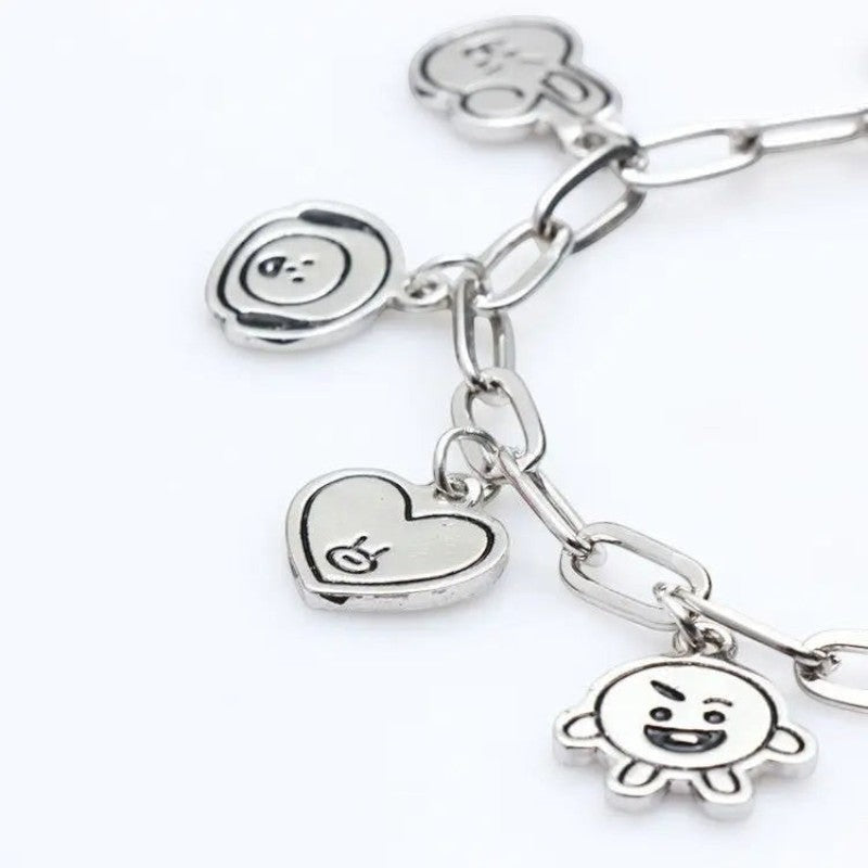 BT21 Metal Charm Bracelet - BTS Bangle