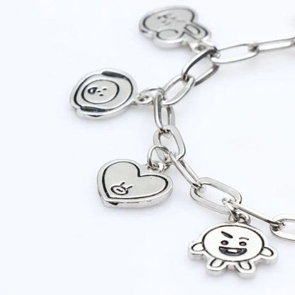 BT21 Metal Charm Bracelet - BTS Bangle