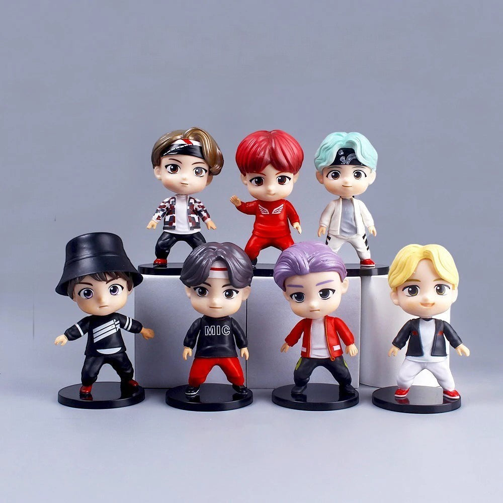 7pcs BTS PVC Mini Figurines Set - Desktop Decor