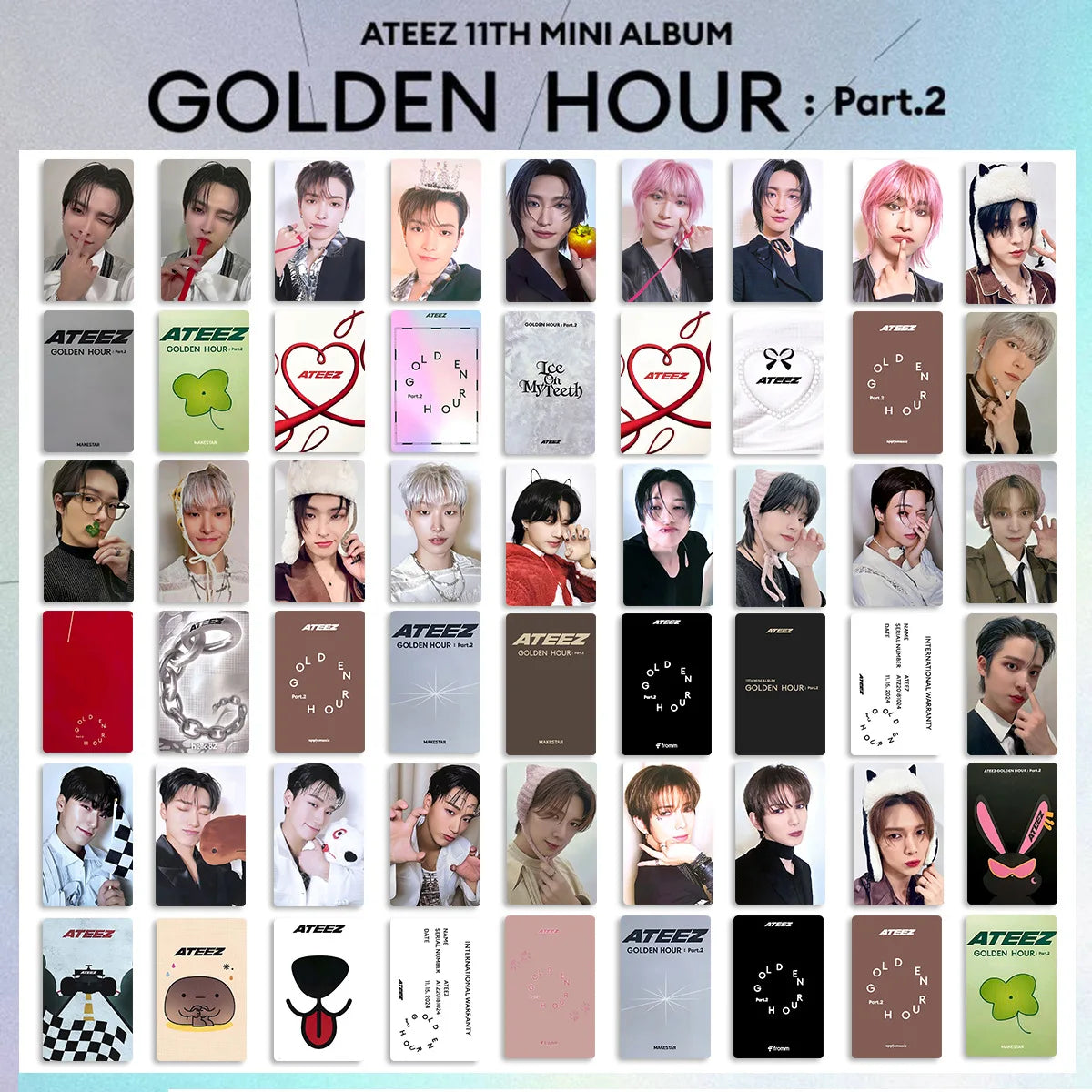 ATEEZ Album GOLD HOUR: Part 2 Series - Album Phototcards
