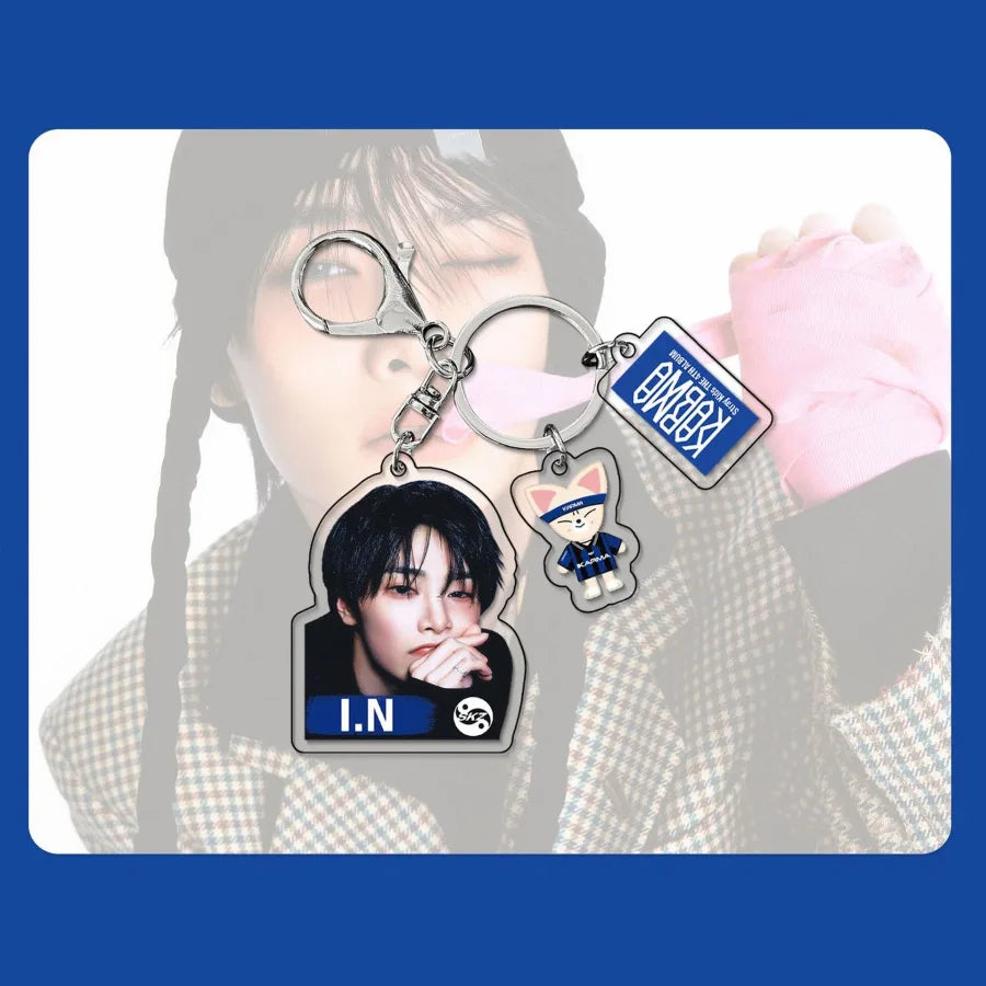 KARMA SKZOO Acrylic Photocard & Charm Keychain Set - Stray Kids SKZ Keyring