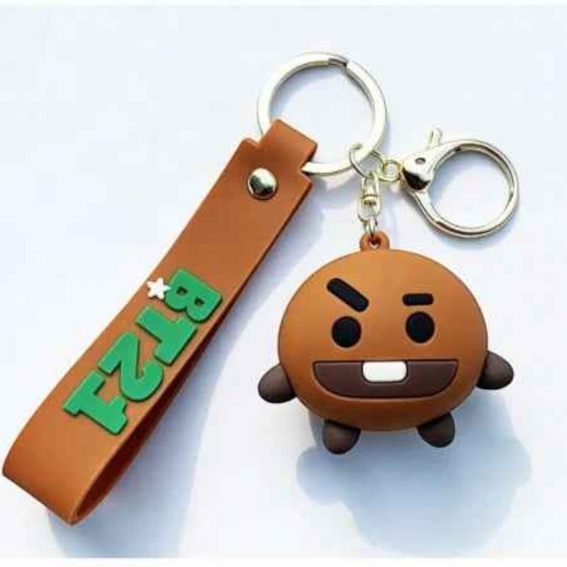 BT21 3D Silicone Keychain with Wristlet Strap - BTS
