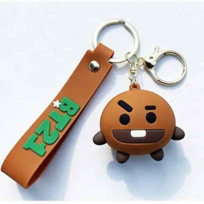 BT21 3D Silicone Keychain with Wristlet Strap - BTS