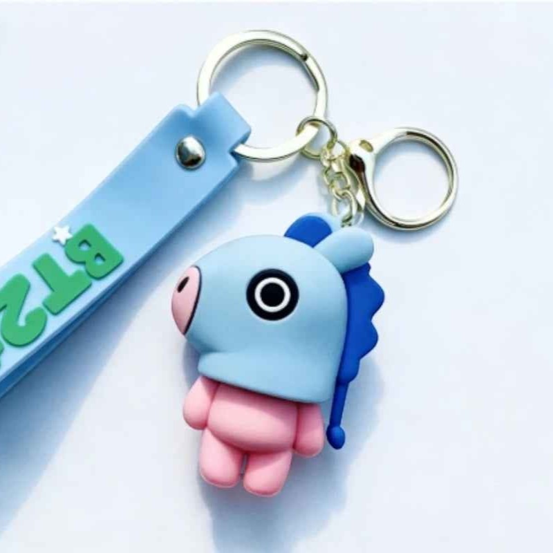 BT21 3D Silicone Keychain with Wristlet Strap - BTS