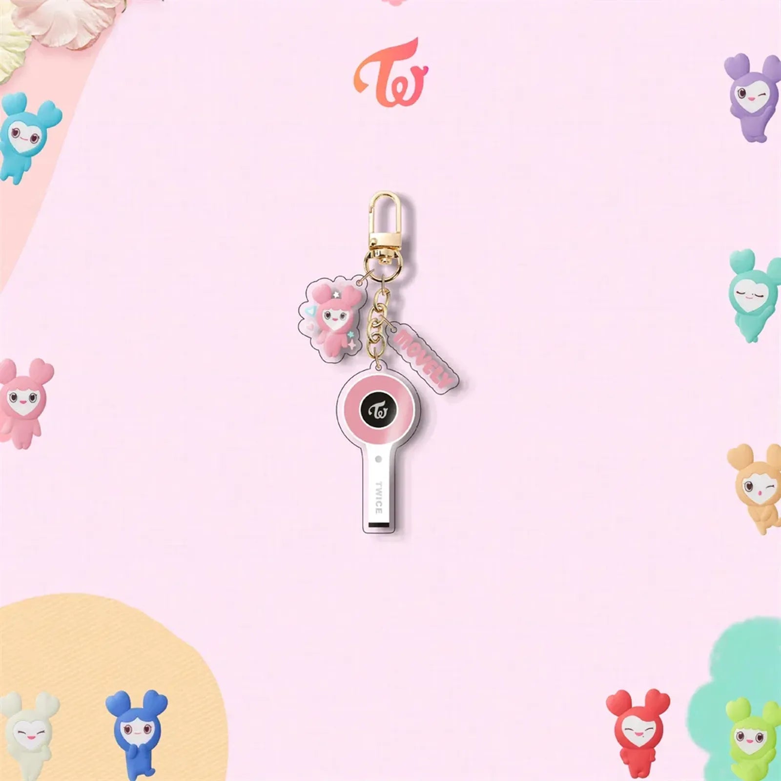TWICE Mini Lightstick Acrylic Pendant Keyring MOMO
