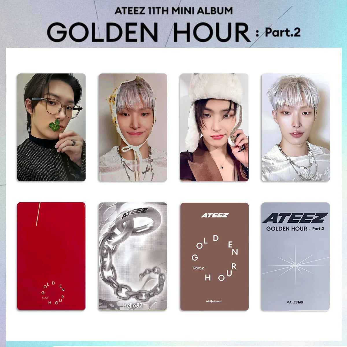 ATEEZ Album GOLD HOUR: Part 2 Series - Album Phototcards