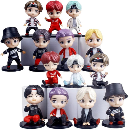 7pcs BTS PVC Mini Figurines Set Version A - Desktop Decor