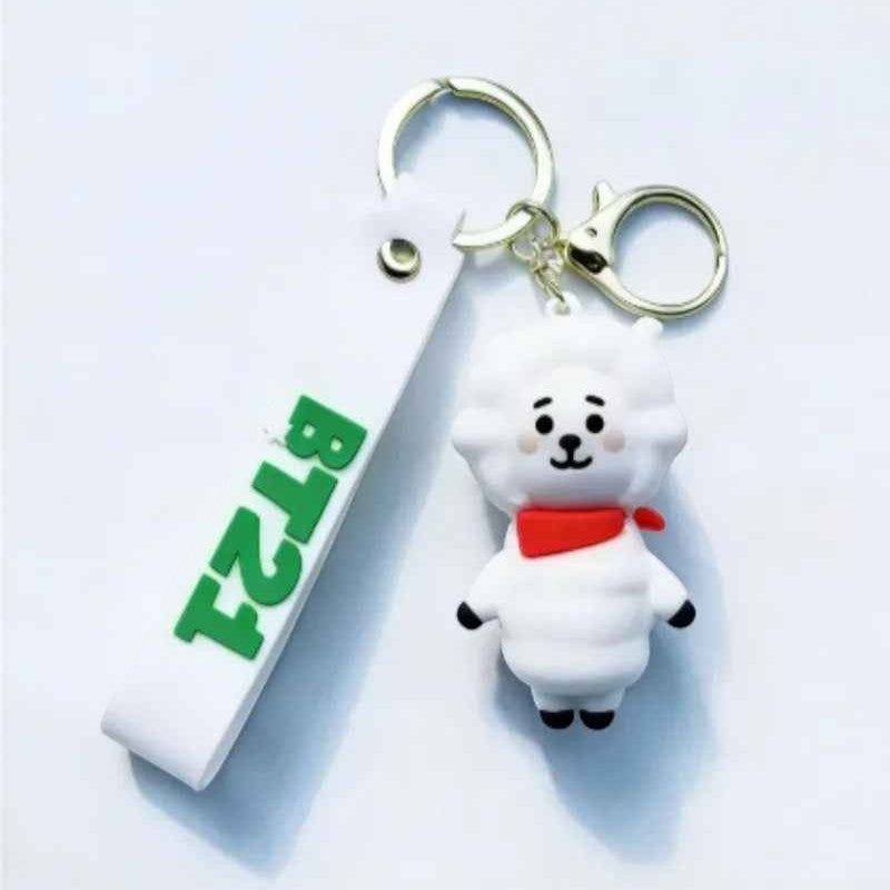 BT21 3D Silicone Keychain with Wristlet Strap - BTS