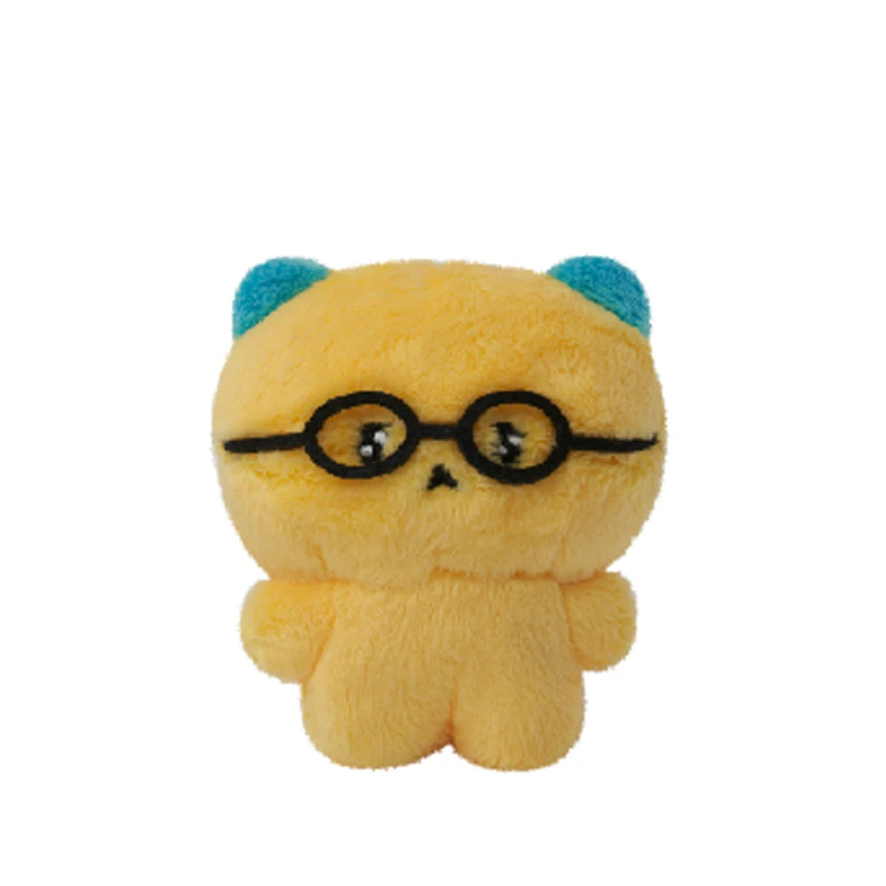 [CHOIGOSIM] 10cm Friends Plush keyring spectacled Cat korea