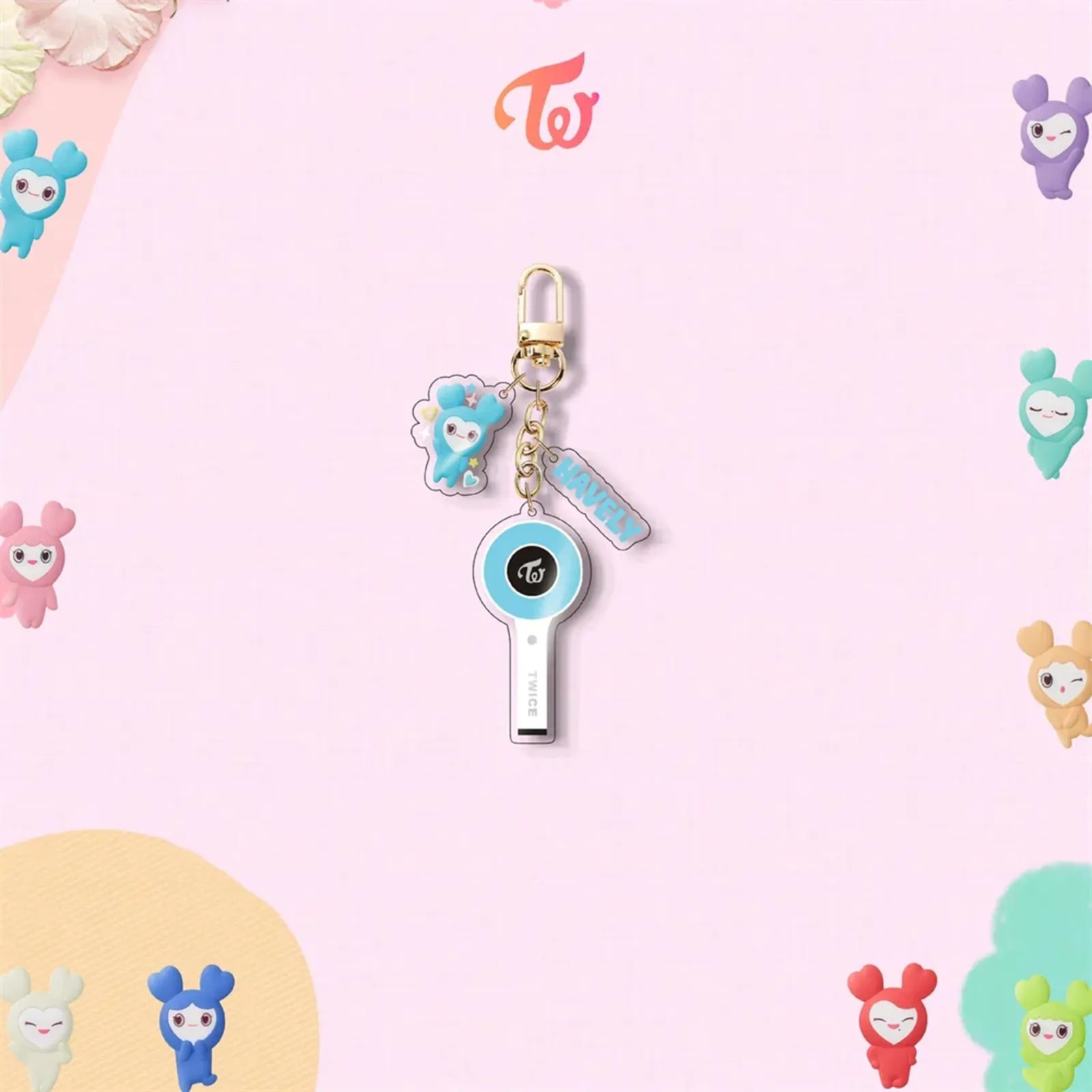 TWICE Mini Lightstick Acrylic Pendant Keyring NAYEON