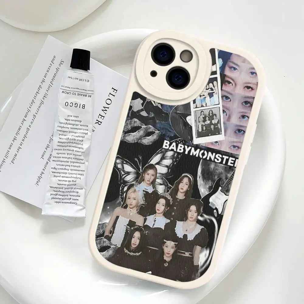BABYMONSTER Fan Art PU Leather iPhone Case Design 9 - BABYMONSTER Phone Case