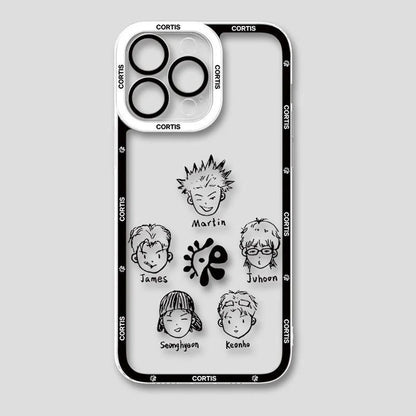 CORTIS clear shockproof phone case, camera array cutout detail