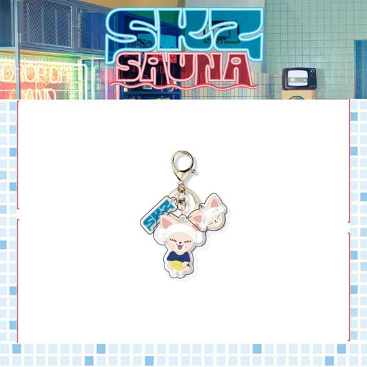 SKZOO Sauna Pop-Up Acrylic Bag Charm Keychain - Stray Kids SKZ Keychain