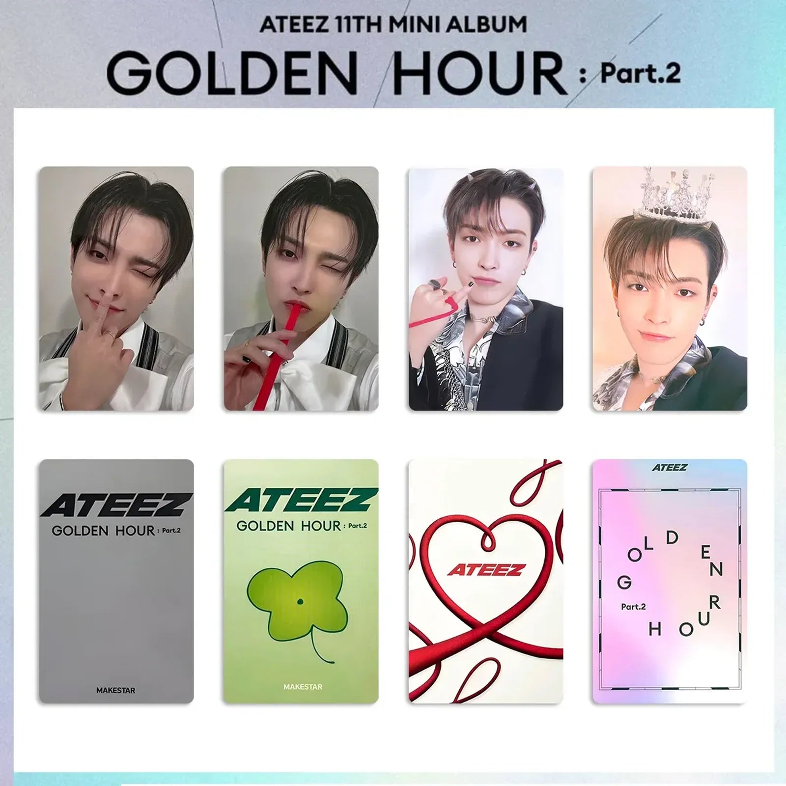 ATEEZ Album GOLD HOUR: Part 2 Series - Album Phototcards HONG JOONG