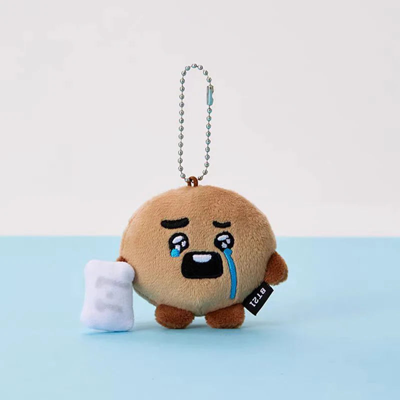 [BTS] BT21 TearDrop Plush Keyring Today's Face libnasd06