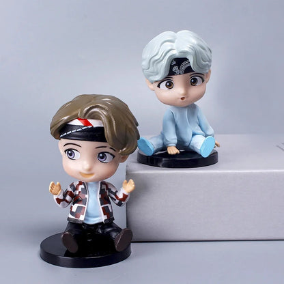 7pcs BTS PVC Mini Figurines Set - Desktop Decor