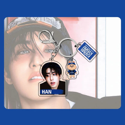 KARMA SKZOO Acrylic Photocard & Charm Keychain Set - Stray Kids SKZ Keyring