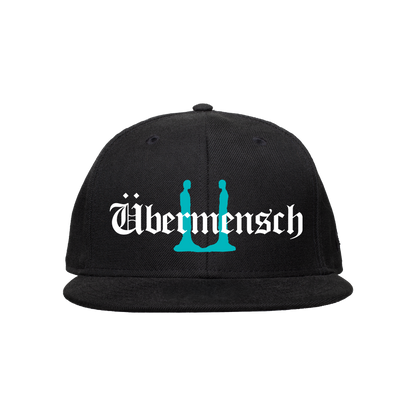 G-Dragon Übermensch snapback hat in black – front with embroidered Übermensch logo