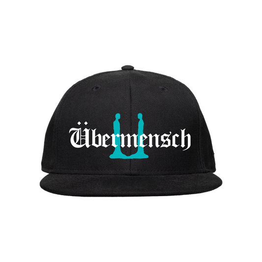G-Dragon Übermensch snapback hat in black – front with embroidered Übermensch logo