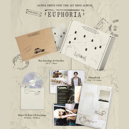 EUPHORIA 1st Mini Album STAR ROAD Ver. photobook and mini CD - ALPHA DRIVE ONE Album
