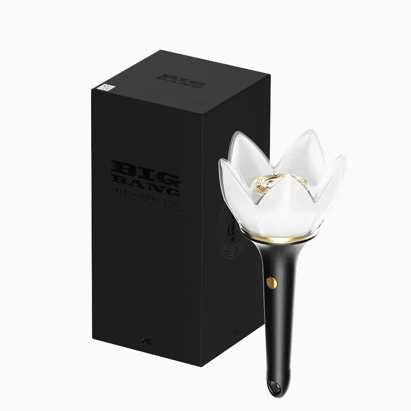 Lightstick Shop BIGBANG 20th Anniversary Edition lightstick with a crown-shaped top and gold emblem in black box