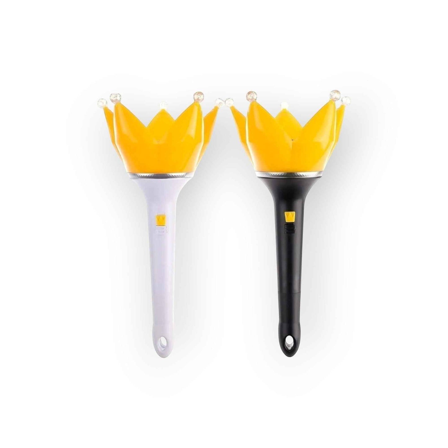 Lightstick Shop BIGBANG Bang Bong official Kpop lightstick in white and black with yellow crown top.