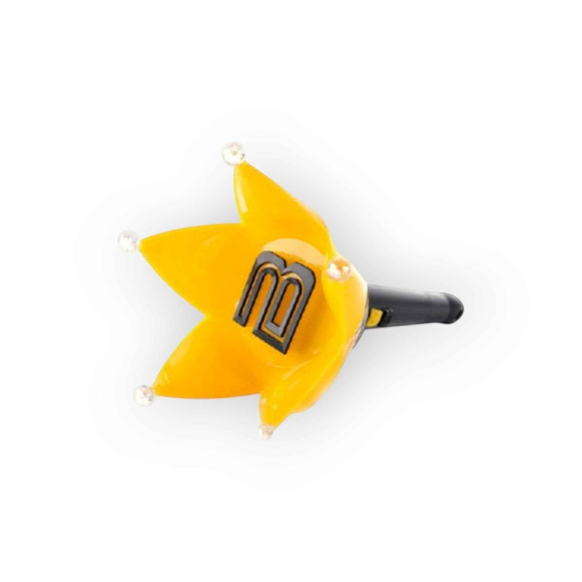Lightstick Shop BIGBANG Bang Bong official Kpop lightstick in yellow with black logo and crown-like petals.