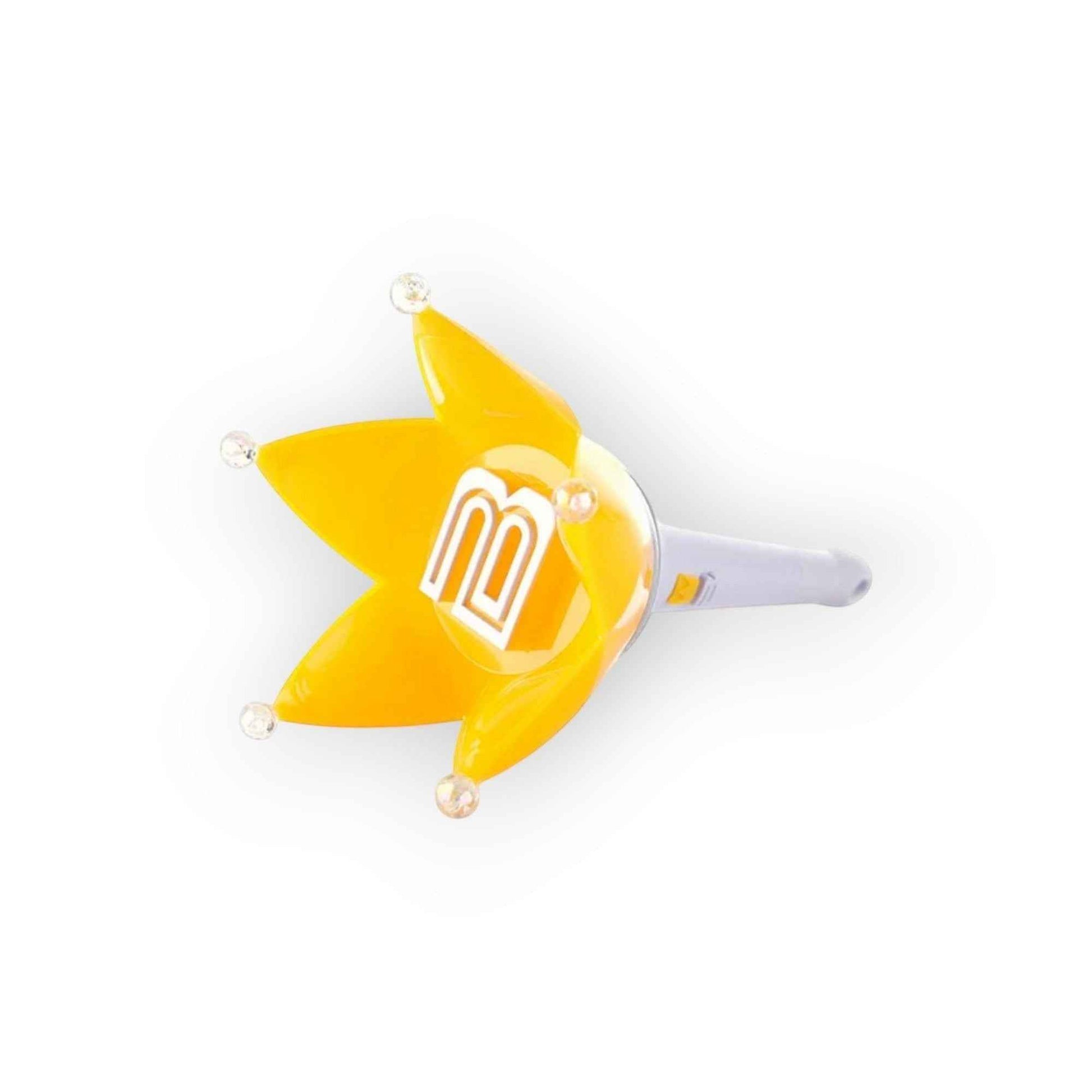 Lightstick Shop BIGBANG Bang Bong official Kpop lightstick in yellow with white logo and clear gem accents.