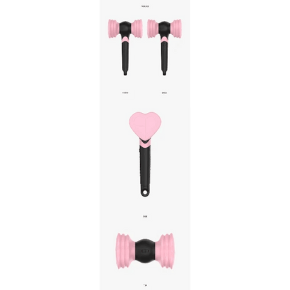Lightstick Shop Bl-Ping-Bong Official Lightstick Ver.2, a black and pink hammer-shaped lightstick with a heart-shaped head.