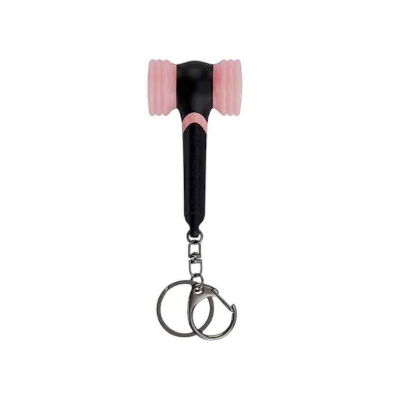 Lightstick Shop Blackpink mini lightstick keyring with signature pink hammer heads and black handle