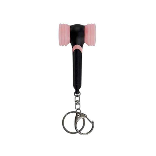 Lightstick Shop Blackpink mini lightstick keyring with signature pink hammer heads and black handle