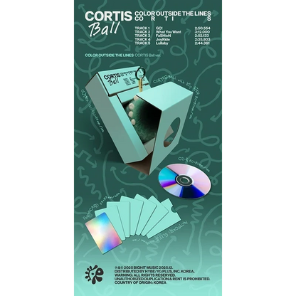 CORTIS COLOR OUTSIDE THE LINES Ball version album set with mini-CD, keyring, and photocards
