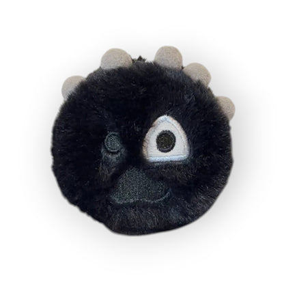 CORTIS Ball plush keychain in black with grey spikes and an embroidered eye