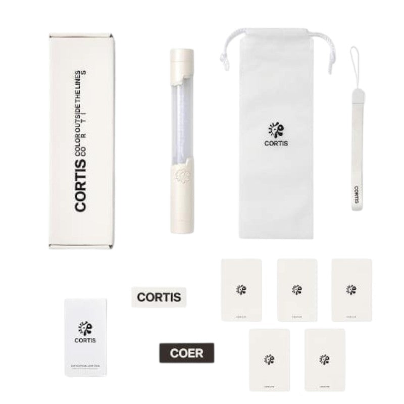 CORTIS Official Light Stick complete set with dust bag, wrist strap, photocard, and sticker