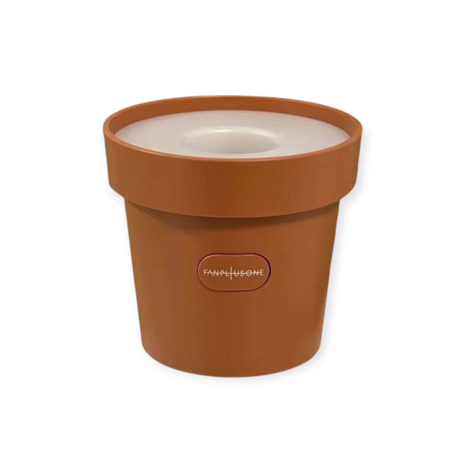 Lightstick Shop G-Dragon daisy light stick cradle in a terracotta flowerpot design with ambient desk lamp base.