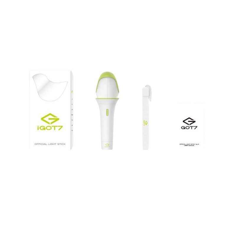 Lightstick Shop GOT7 Ahgabong Version 3 lightstick set including white bird-shaped light, strap, manual, and box.