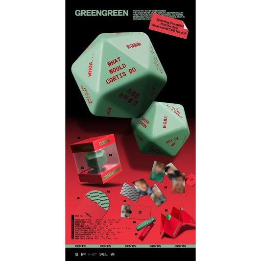 CORTIS GREENGREEN Dice version album set with mint green dice case and collectible cards
