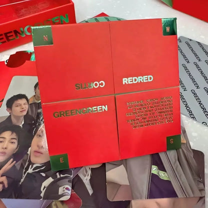 CORTIS GREENGREEN Dice version collectible set with red square cards and member photocards